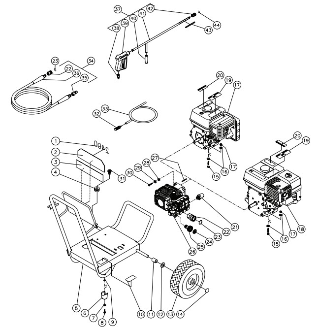 MITM JP-2403-0MVB pressure washer parts and manual